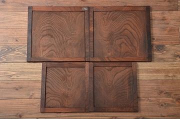 アンティーク家具　古民具・骨董　高級品!三方欅材の二段重ね三尺水屋箪笥