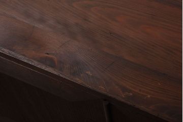 アンティーク家具　和製アンティーク　古い桐材の鉄脚付きローボード(2)