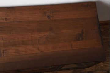 アンティーク家具　和製アンティーク　古い桐材の鉄脚付きローボード(3)