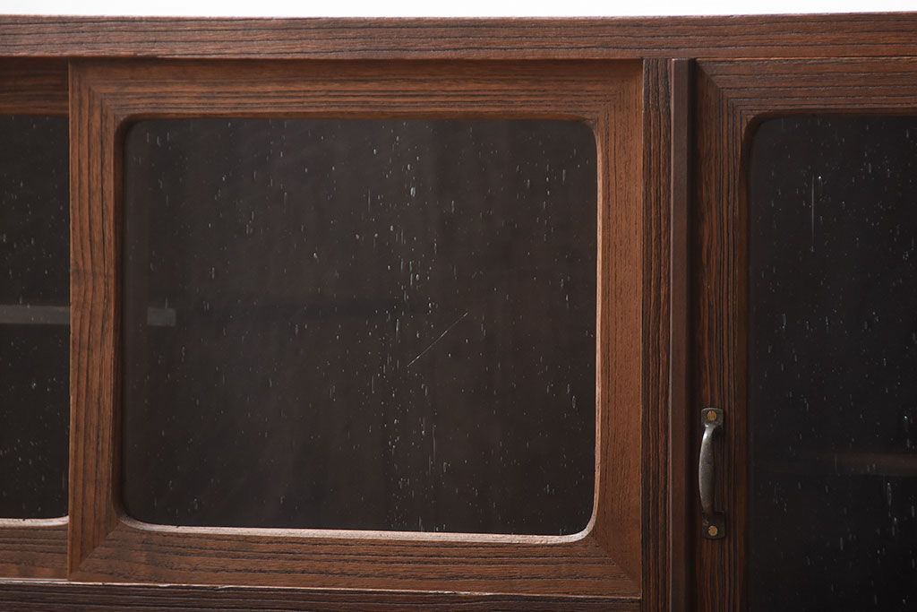 アンティーク家具　和製アンティーク　古い桐材の鉄脚付きローボード(3)