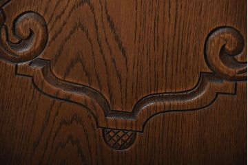 中古　永田良介商店製　高級品!鳥の彫刻が施されたおしゃれな扉