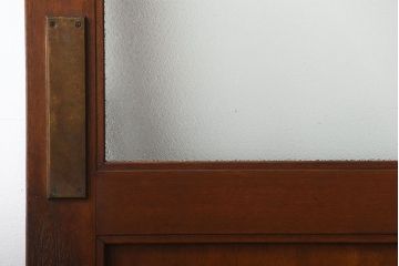 アンティーク　ダイヤガラス入り!古い木製の自由蝶番ドア