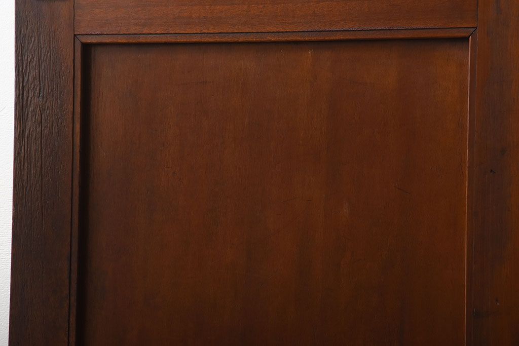 アンティーク　ダイヤガラス入り!古い木製の自由蝶番ドア