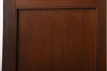 アンティーク　ダイヤガラス入り!古い木製の自由蝶番ドア