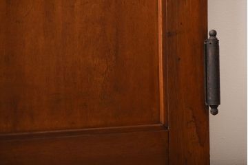 アンティーク　ダイヤガラス入り!古い木製の自由蝶番ドア