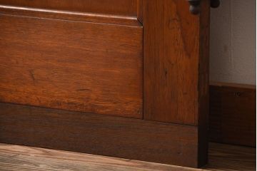 アンティーク　ダイヤガラス入り!古い木製の自由蝶番ドア