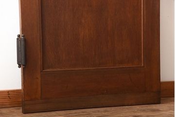 アンティーク　ダイヤガラス入り!古い木製の自由蝶番ドア