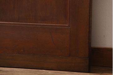 アンティーク　ダイヤガラス入り!古い木製の自由蝶番ドア