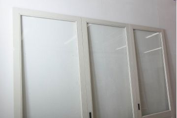 アンティーク　店舗にぴったり!背の高いペイント引き戸3枚セット