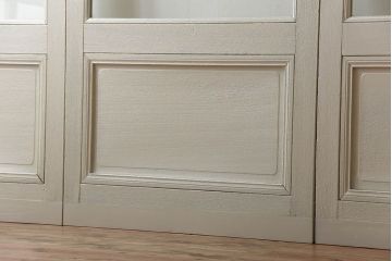 アンティーク　店舗にぴったり!背の高いペイント引き戸3枚セット