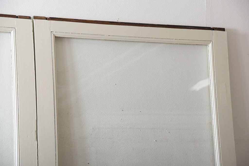 アンティーク　店舗にぴったり!背の高いペイント引き戸3枚セット