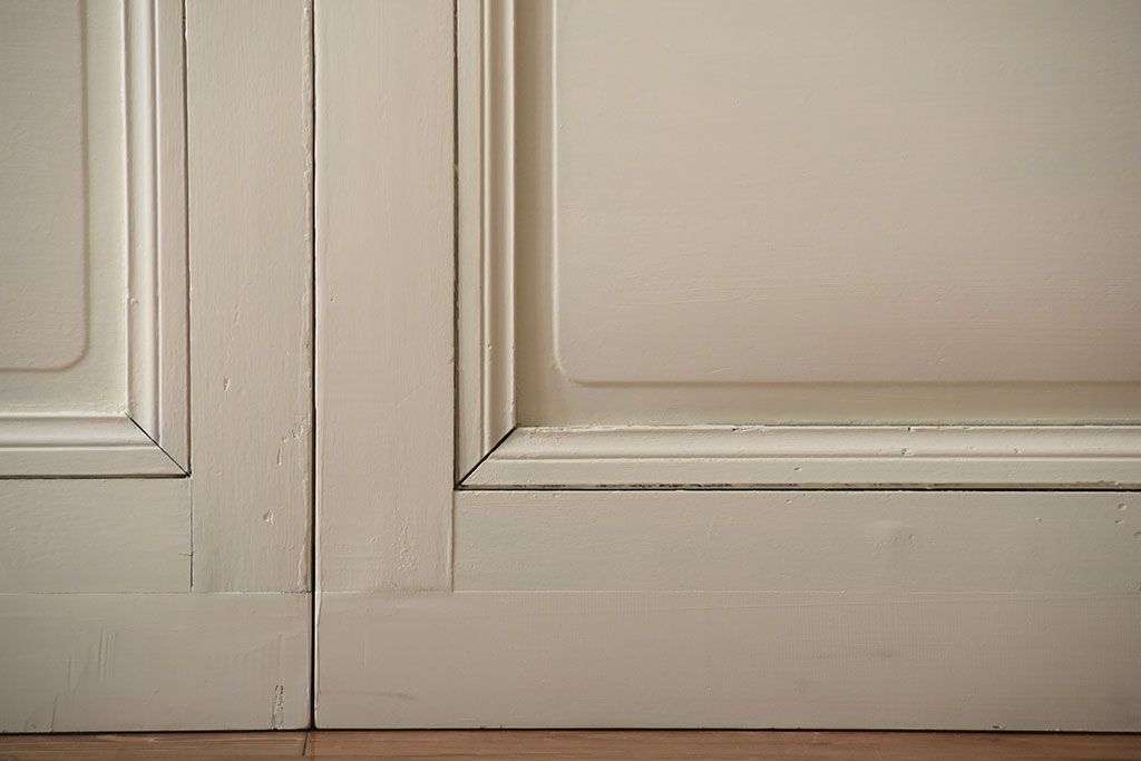 アンティーク　店舗にぴったり!背の高いペイント引き戸3枚セット