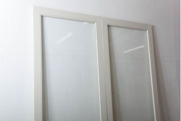 アンティーク　店舗にぴったり!背の高いペイント引き戸2枚セット