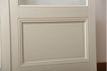 アンティーク　店舗にぴったり!背の高いペイント引き戸2枚セット