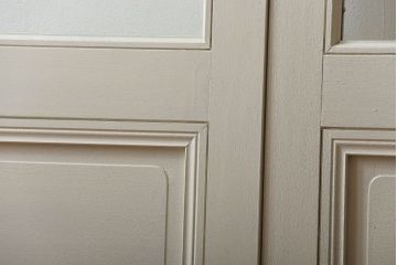 アンティーク　店舗にぴったり!背の高いペイント引き戸2枚セット