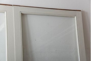 アンティーク　店舗にぴったり!背の高いペイント引き戸2枚セット