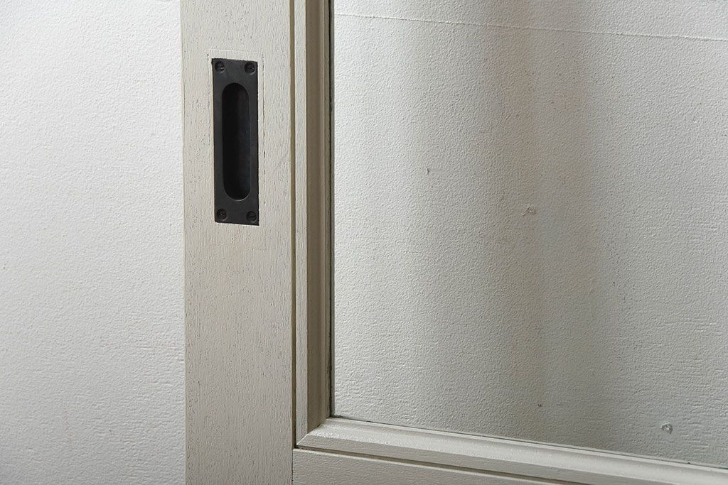 アンティーク　店舗にぴったり!背の高いペイント引き戸2枚セット