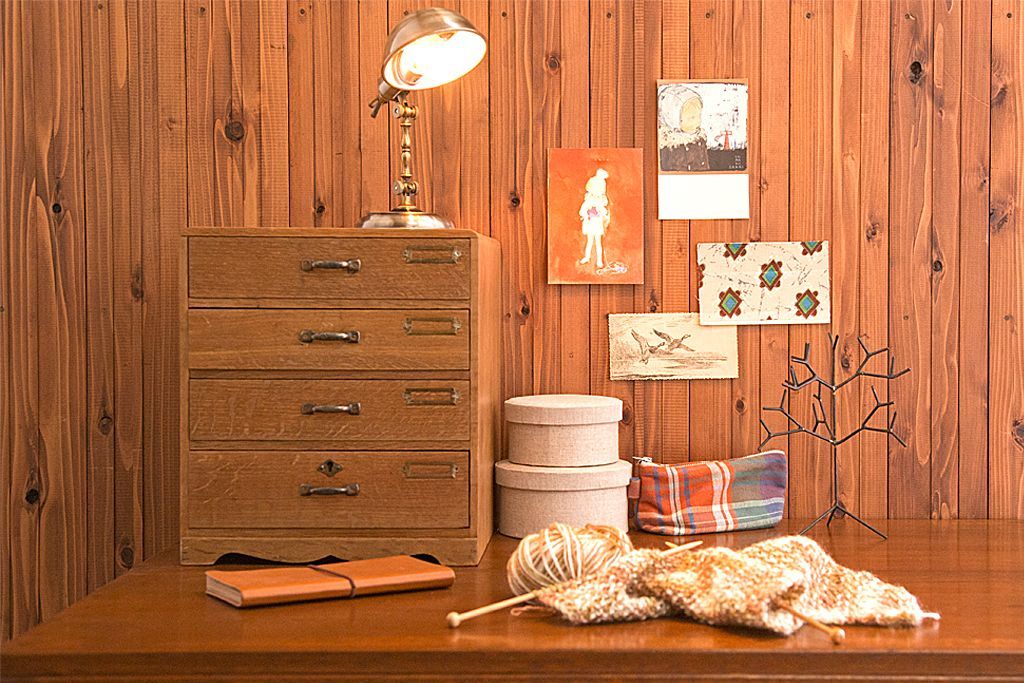 アンティーク家具　和製アンティーク　ネームプレート!古い木製の小引き出し