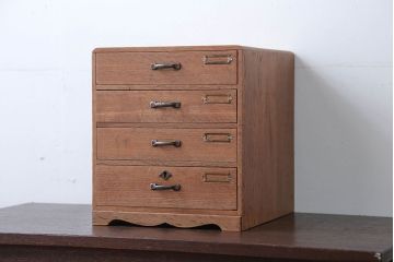 アンティーク家具　和製アンティーク　ネームプレート!古い木製の小引き出し