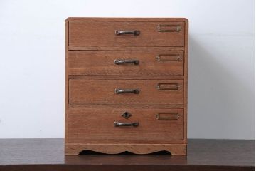 アンティーク家具　和製アンティーク　ネームプレート!古い木製の小引き出し