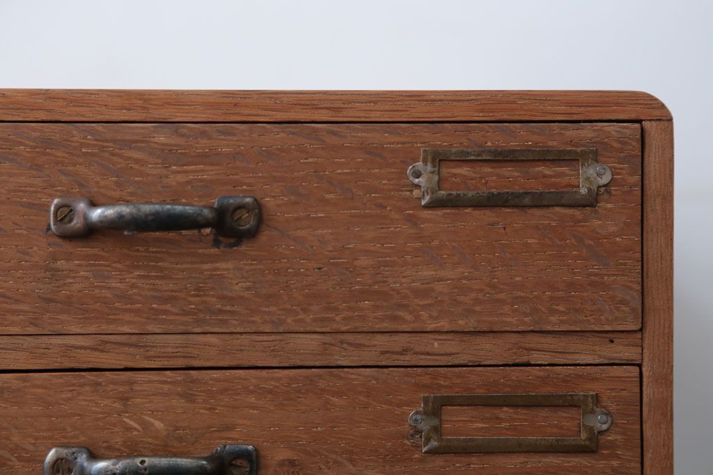 アンティーク家具　和製アンティーク　ネームプレート!古い木製の小引き出し