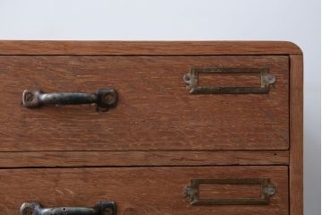 アンティーク家具　和製アンティーク　ネームプレート!古い木製の小引き出し