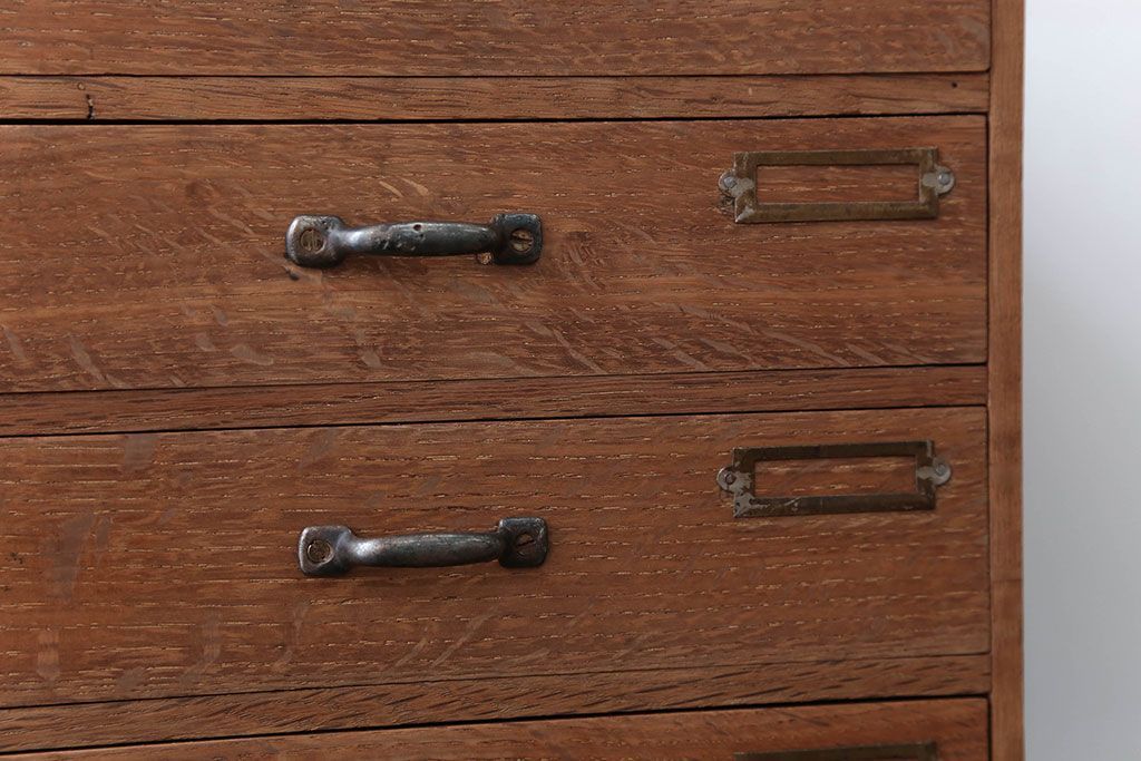 アンティーク家具　和製アンティーク　ネームプレート!古い木製の小引き出し