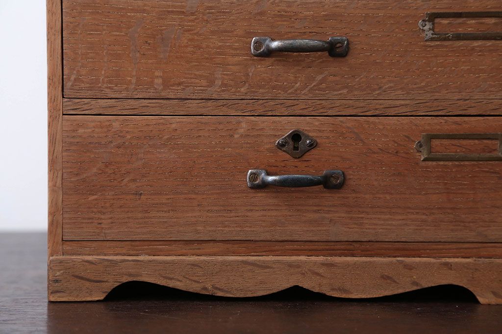 アンティーク家具　和製アンティーク　ネームプレート!古い木製の小引き出し
