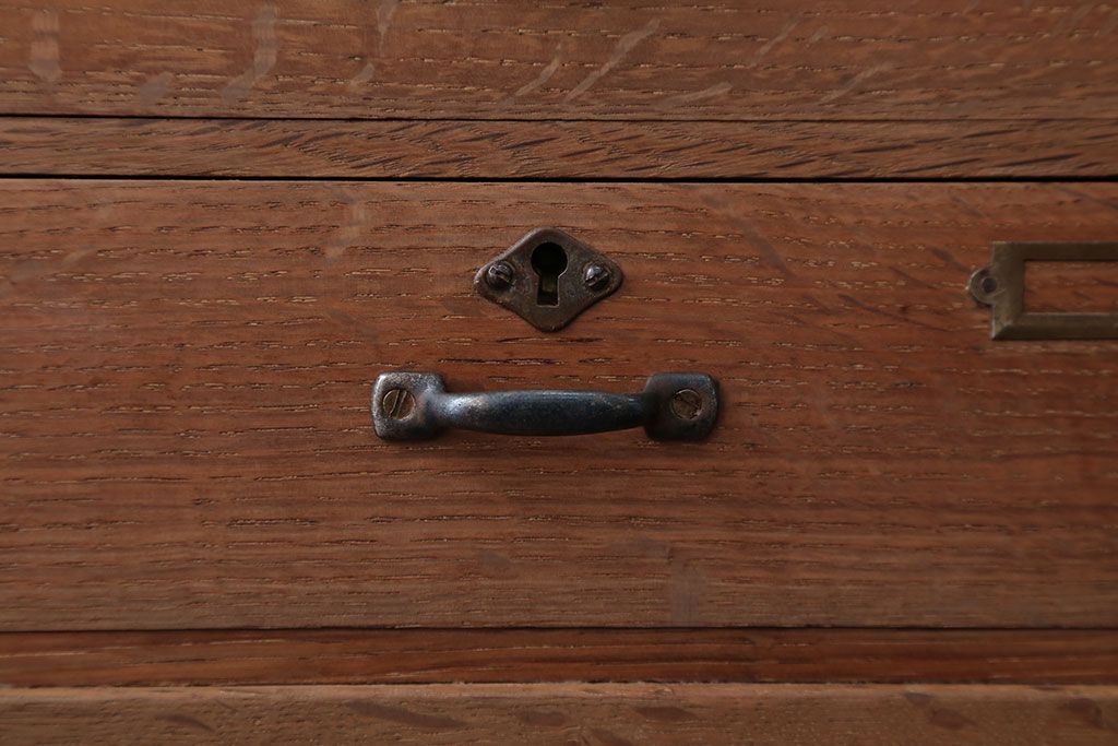 アンティーク家具　和製アンティーク　ネームプレート!古い木製の小引き出し