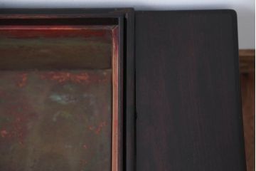 アンティーク雑貨　古民具・骨董　古い唐木材の上品でシックなアンティーク長火鉢