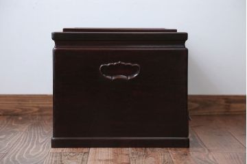 アンティーク雑貨　古民具・骨董　高級品!古い唐木材の意匠の素晴らしいアンティーク長火鉢