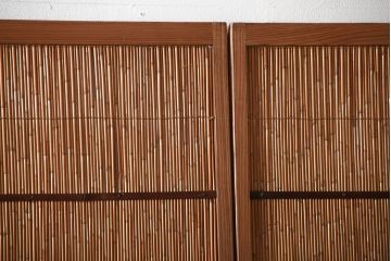 古民具・骨董　和製アンティークの趣のある簾戸(簀戸、葦戸)4枚セット(1)