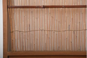 古民具・骨董　和製アンティークの趣のある簾戸(簀戸、葦戸)4枚セット(1)