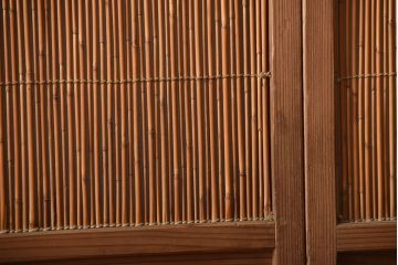 古民具・骨董　和製アンティークの趣のある簾戸(簀戸、葦戸)4枚セット(1)