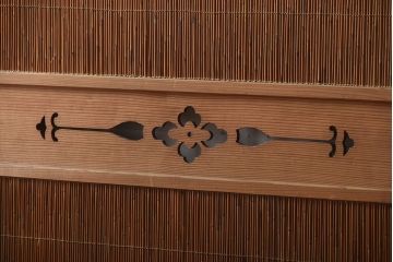 古民具・骨董　和製アンティークの趣のある簾戸(簀戸、葦戸)4枚セット(1)