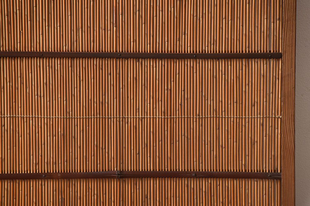 古民具・骨董　和製アンティークの趣のある簾戸(簀戸、葦戸)4枚セット(1)