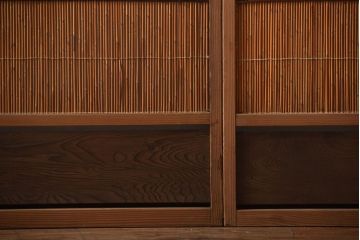 古民具・骨董　和製アンティークの趣のある簾戸(簀戸、葦戸)4枚セット(1)