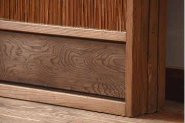 古民具・骨董　和製アンティークの趣のある簾戸(簀戸、葦戸)4枚セット(1)