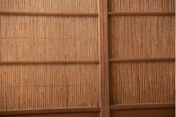 古民具・骨董　和製アンティークの趣のある簾戸(簀戸、葦戸)4枚セット(1)