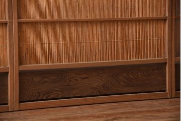 古民具・骨董　和製アンティークの趣のある簾戸(簀戸、葦戸)4枚セット(1)