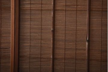 古民具・骨董　和製アンティークの趣のある簾戸(簀戸、葦戸)4枚セット(2)