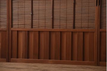 古民具・骨董　和製アンティークの趣のある簾戸(簀戸、葦戸)4枚セット(2)