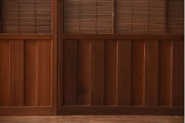 古民具・骨董　和製アンティークの趣のある簾戸(簀戸、葦戸)4枚セット(2)