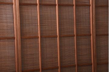 古民具・骨董　和製アンティークの趣のある簾戸(簀戸、葦戸)4枚セット(2)