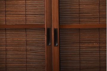 古民具・骨董　和製アンティークの趣のある簾戸(簀戸、葦戸)4枚セット(2)