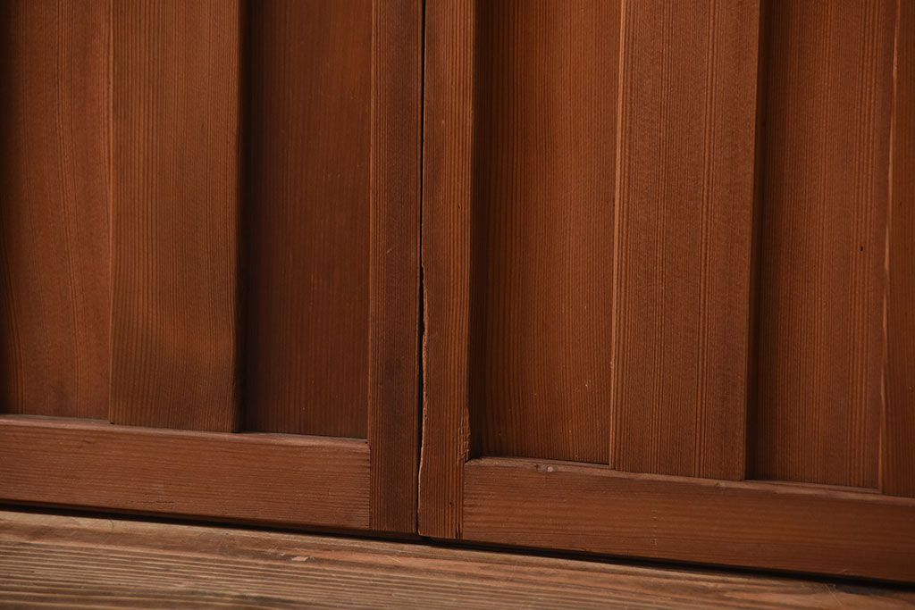 古民具・骨董　和製アンティークの趣のある簾戸(簀戸、葦戸)4枚セット(2)