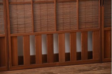 古民具・骨董　和製アンティークの趣のある簾戸(簀戸、葦戸)4枚セット(2)
