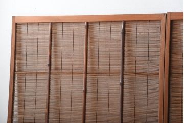 古民具・骨董　和製アンティークの趣のある簾戸(簀戸、葦戸)4枚セット(3)