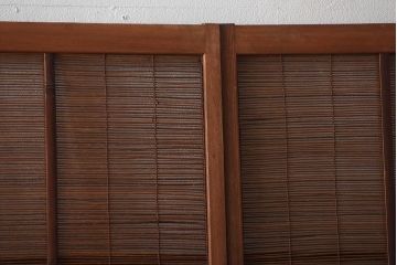 古民具・骨董　和製アンティークの趣のある簾戸(簀戸、葦戸)4枚セット(3)