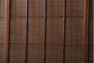 古民具・骨董　和製アンティークの趣のある簾戸(簀戸、葦戸)4枚セット(3)